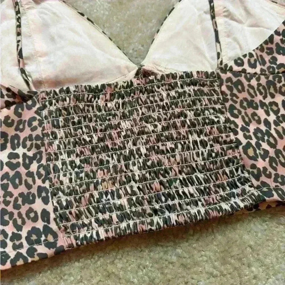 Urban Outfitters Satin Strappy Whimsigoth Animal Print Bustier Button Top Size M - Picture 5 of 9
